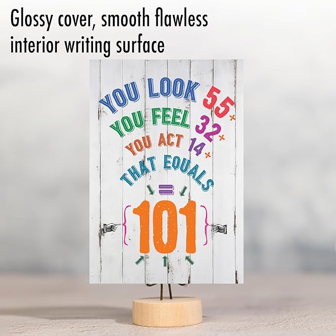 NobleWorks - Milestone Birthday Greeting Card with Envelope (4.63 x 6.75 Inch) - Age Equation-101 C2462MBG
