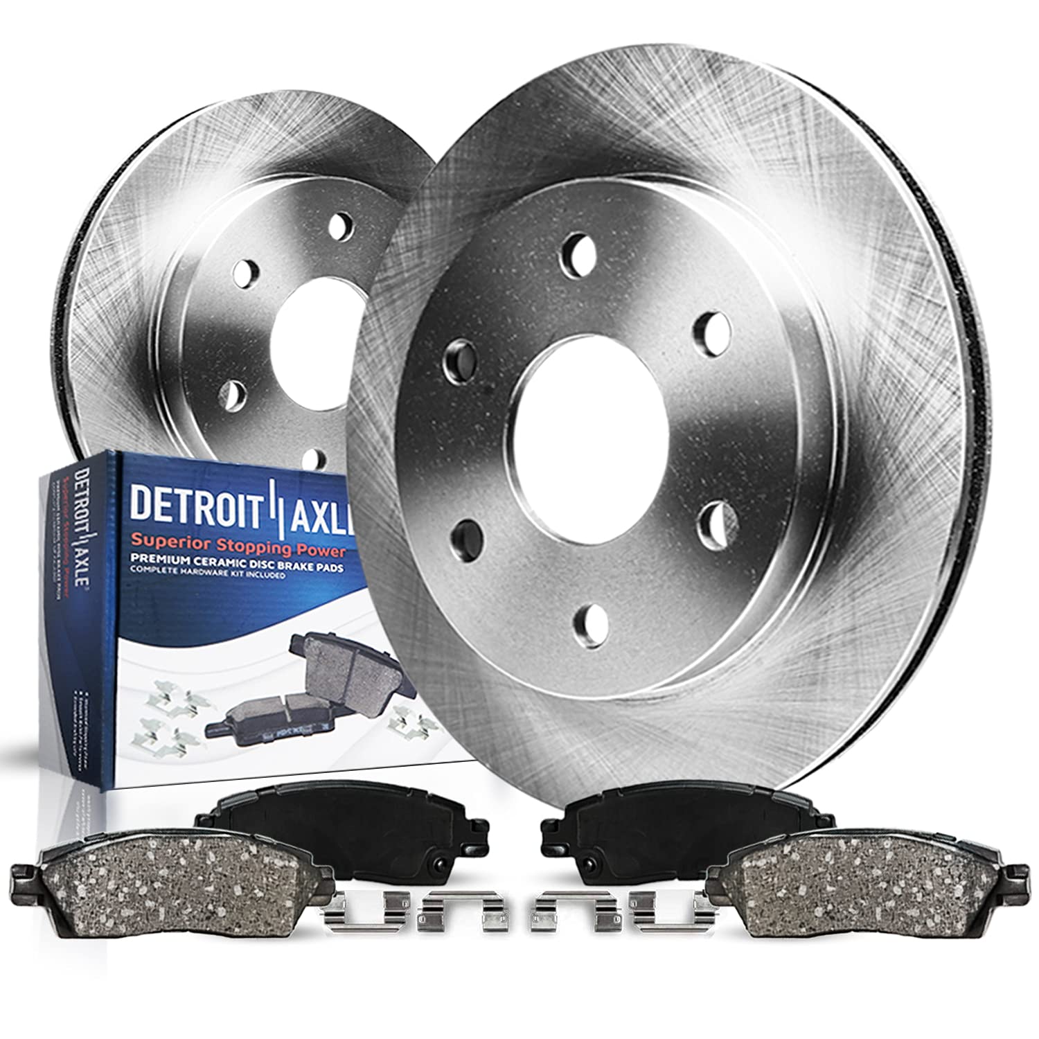 Detroit Axle - Front Brake Kit for Chevy GMC Silverado Sierra Yukon XL Avalanche 1500 Tahoe Cadillac Escalade EXT ESV Disc Brake
