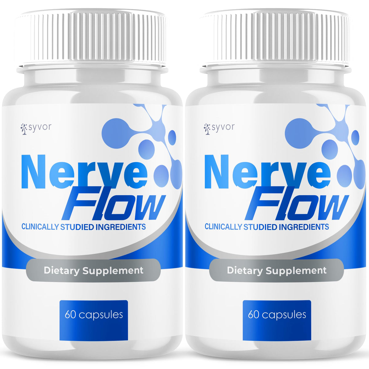 (2 Pack) Nerve Flow Capsules, Official Nerve Flow Pills Made with All Natural Ingredients, Maximum Strength NerveFlow Sciatic Support Supplement with Advanced Vitamins for Women & Men (120 Capsules)
