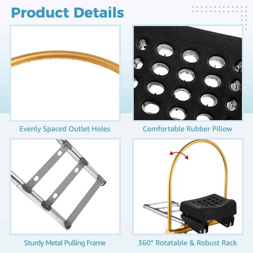 Homaisson Head Spa Waterfall Equipment, Water Circulation Shampoo Bowl Rack & Pillow, Head Spa Attachment for Salon, Shampoo Bed Show Accessories, Ideal for Salon Hair Washing Station