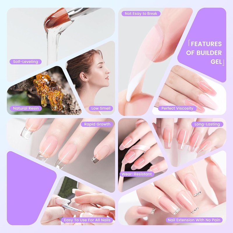 AOBOO Hard Gel Builder Gel for Nails Long-lasting Strong Hand Nude 3D Sculpting for Nail Extension 5.3fl.oz (nude, 5.3fl.oz)