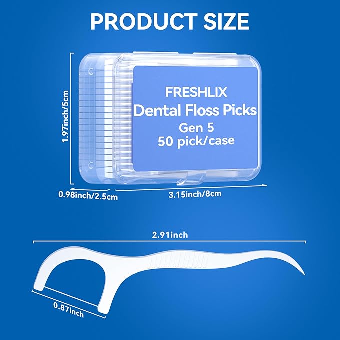 Dental Floss Picks 300 Count Tooth Picks Flossers Gen 3 Toothpicks Sticks to Remove Plaque & Protect Gingivae for Adults & Kids Teeth Cleaning