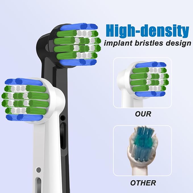 Replacement Toothbrush Heads Compatible with Oral B Braun, 12 Pack Professional Electric Toothbrush Heads Compatible with Oral B Pro 1000, 500, Smart 1500