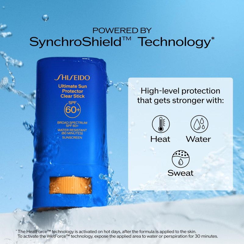 Shiseido Ultimate Sun Protector Clear Stick SPF 60+ (0.7 oz) + Sun Protector Cream (50 mL) - Hydrating, Invisible Broad-Spectrum Sunscreen - Free of Oxybenzone & Octinoxate