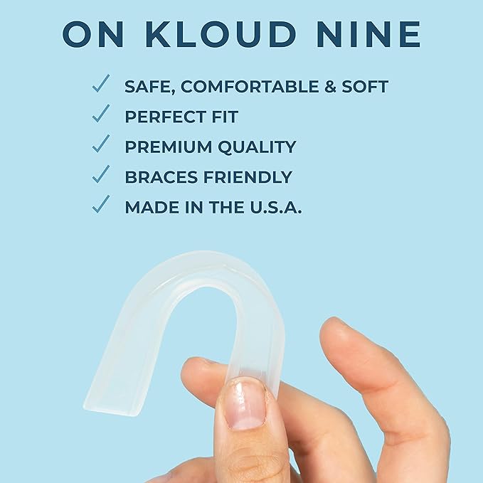 CUSTMBITE Kloud Night Guard – Custom Moldable, Braces-Friendly, Teeth Grinding & Clenching, Made in USA, 2-Pack, Clear
