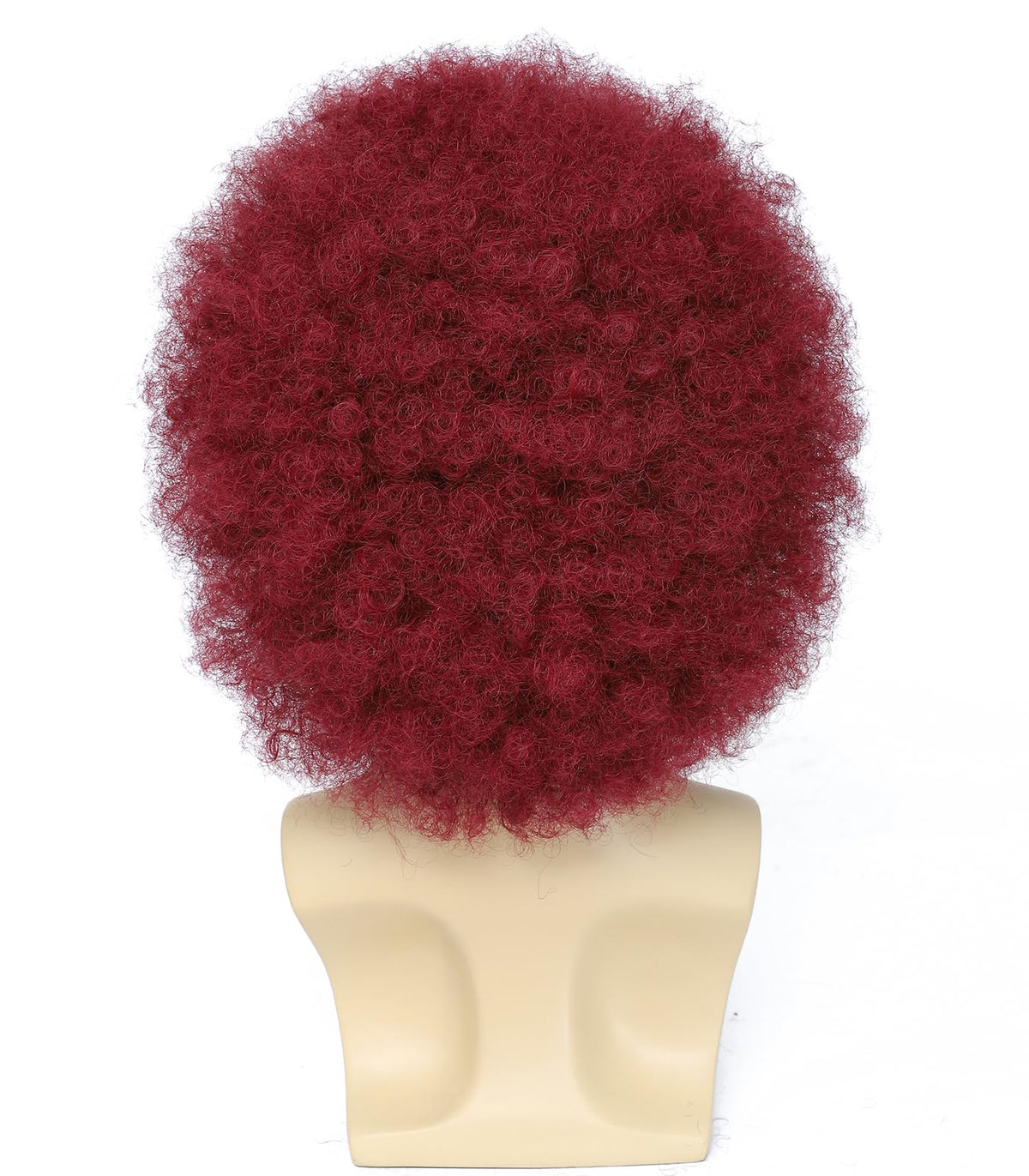 Cariniss 70s Disco Afro Wig - Unisex Large Curly Wig, Perfect for Halloween, Cosplay, Retro Parties, Disco and Clown Costumes (Red)