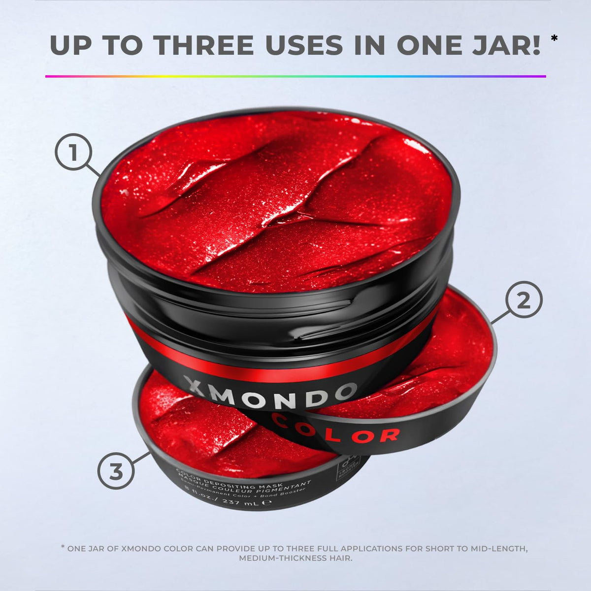 XMONDO Color Super Red Depositing Mask, Hair Dye, 8 Fl Oz