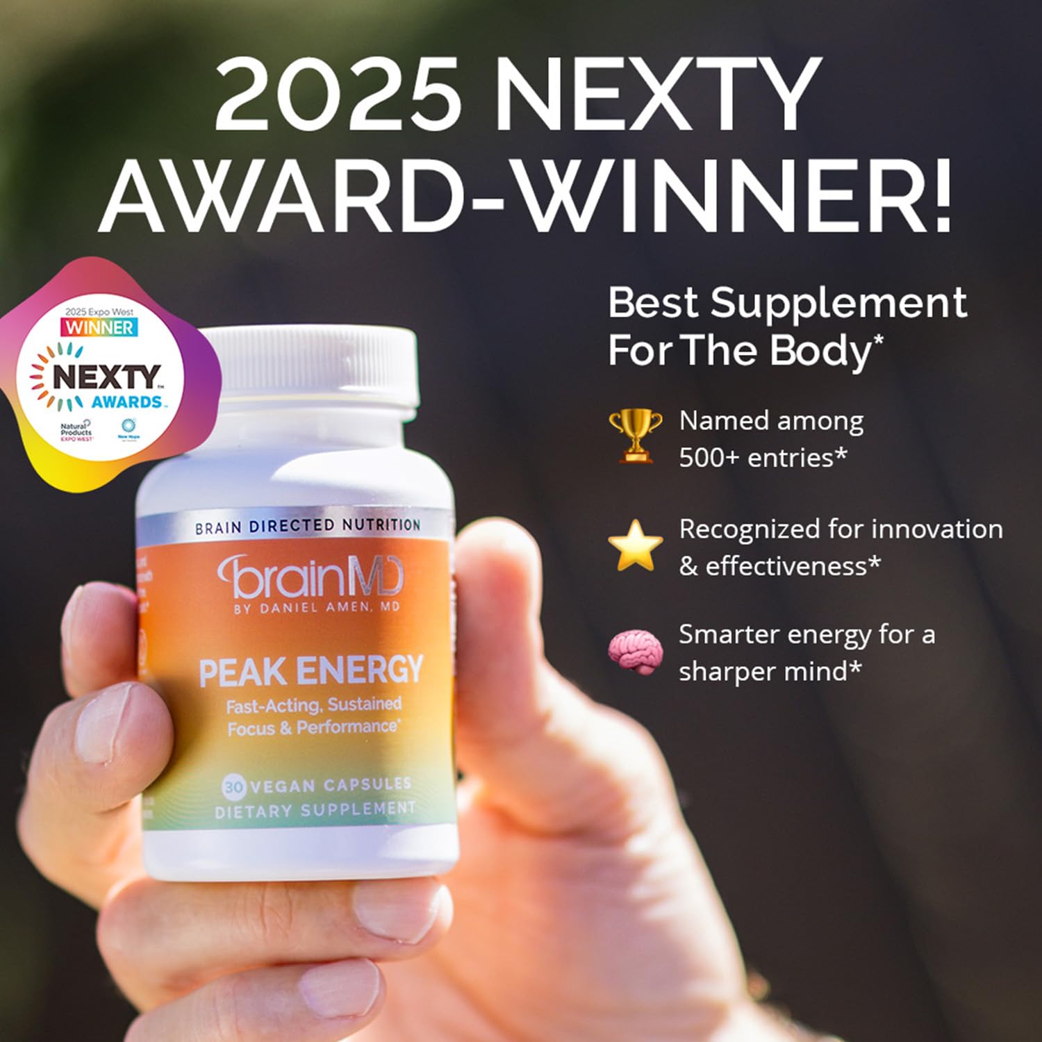 BrainMD Peak Energy ATP Supplement, 30 Capsules