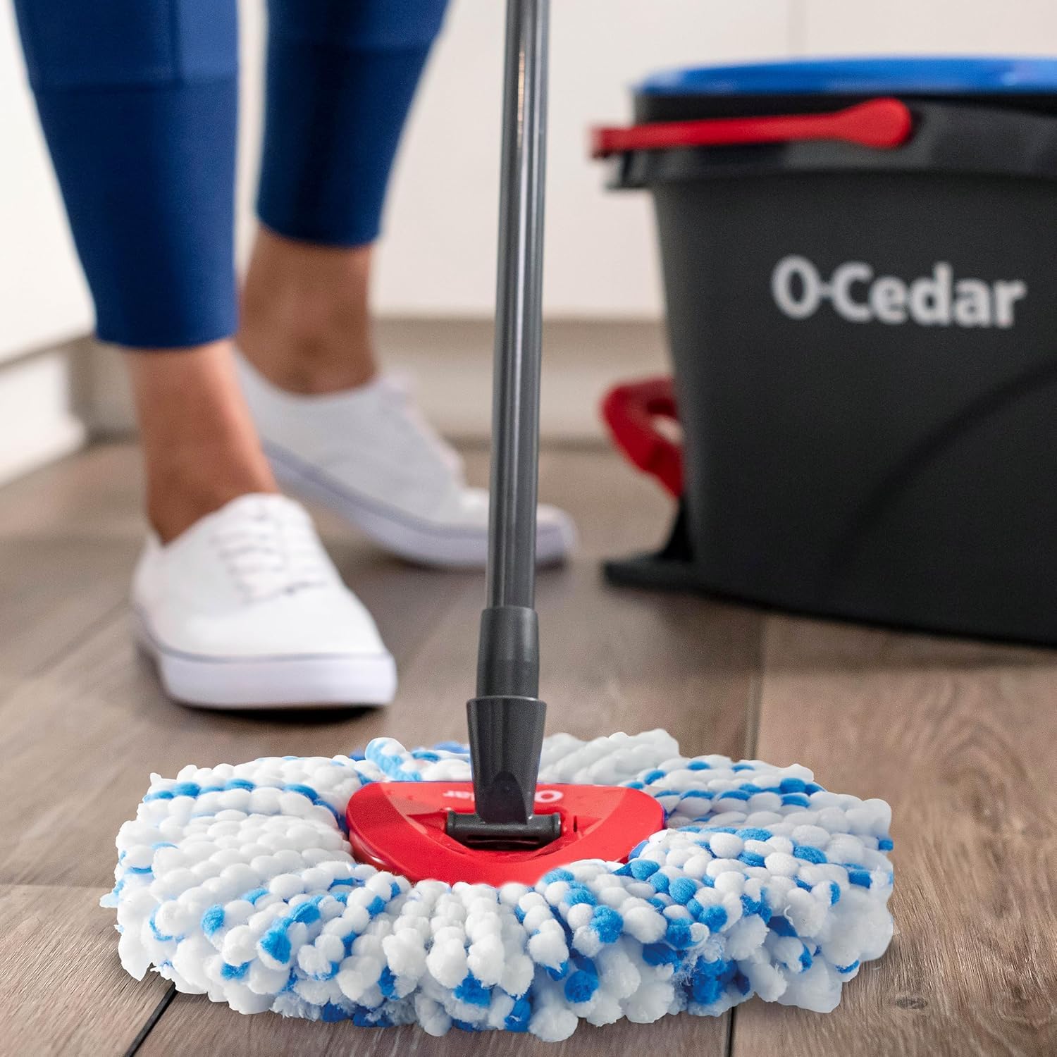 O-Cedar Genuine RinseClean Deep Clean Spin Mop Head Replacement | Machine Washable | Reusable | Microfiber Refill | 40% More Cleaning Power (Pack of 2)