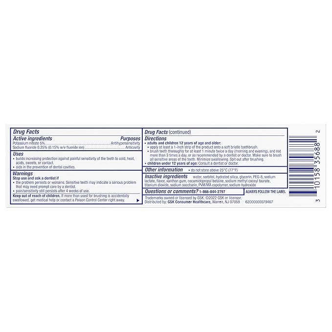 Sensodyne Pronamel Active Shield Whitening Enamel Toothpaste, Cool Mint - 3.4 Ounces x 3
