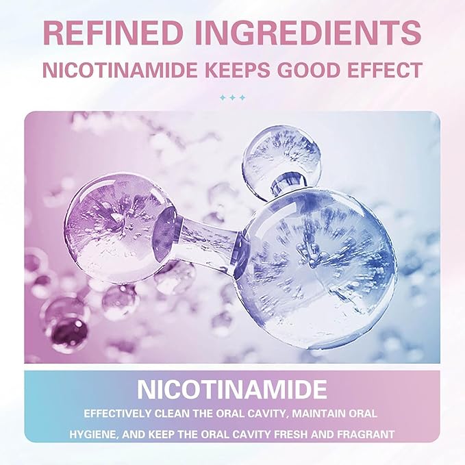 Niacinamide Whitening Toothpaste, Easilyous Radiant Whitening Toothpaste,Fresh Breath,Remove Tooth Stains, 2 Pack