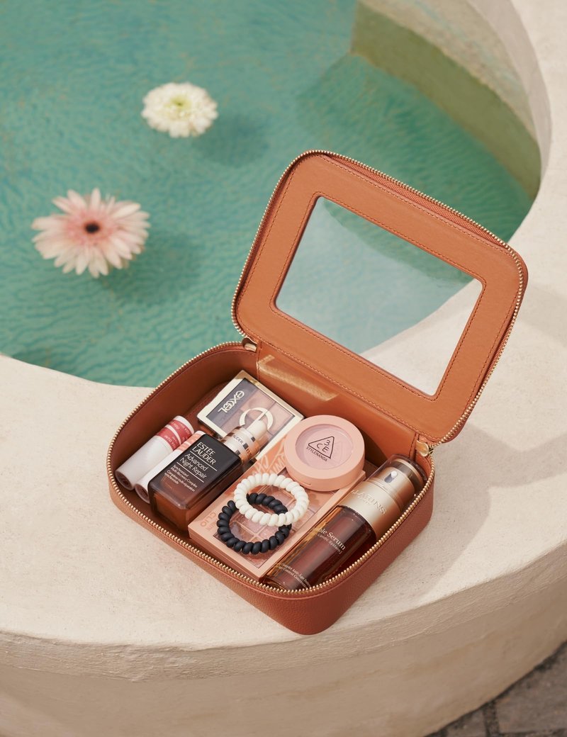 Popvibe Clear Makeup Bag Toiletry Case Travel Transparent Cosmetic Bag with Zipper, Portable Make Up Organizer Traveling Compact Car Bag for Essentials