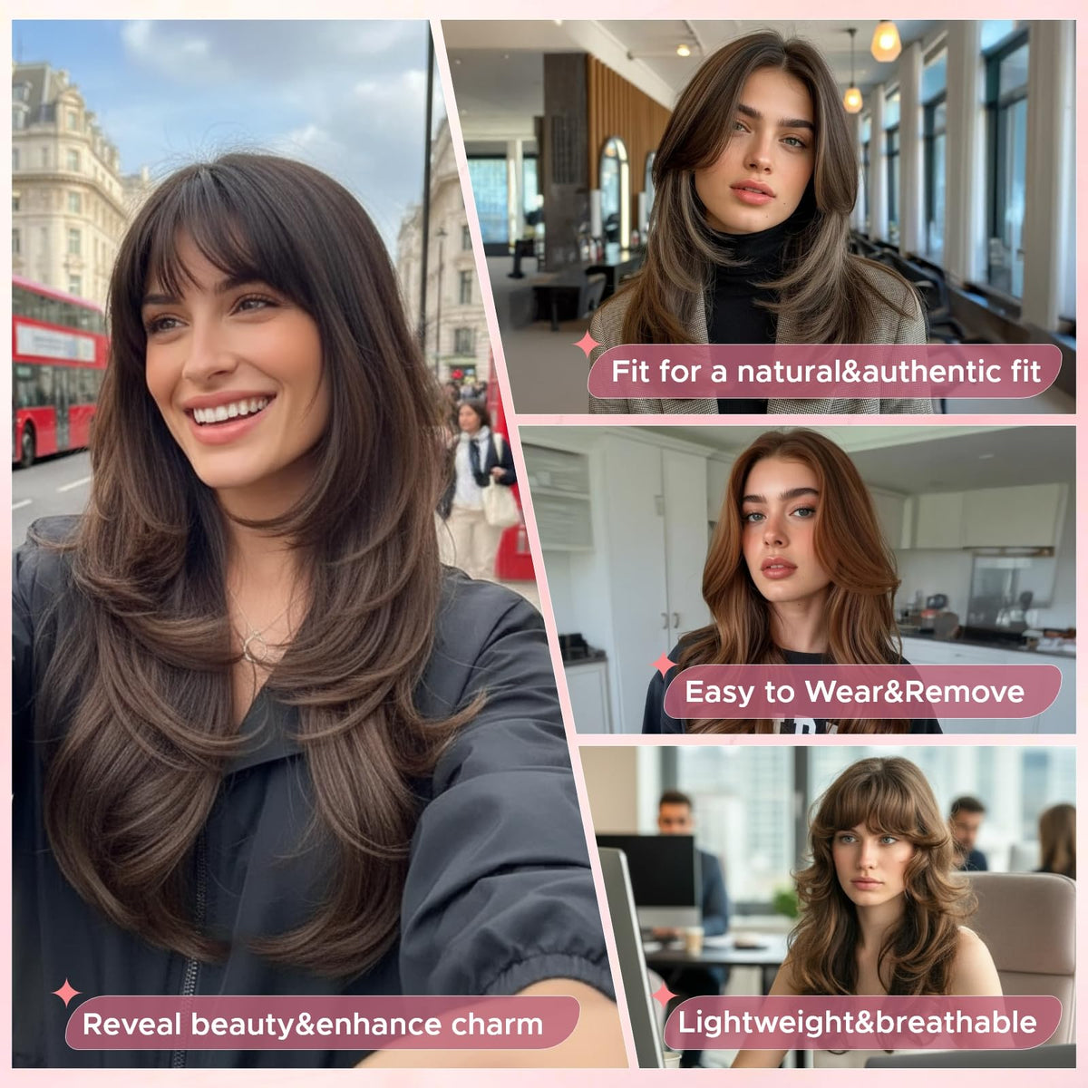 SEGO SEGOHAIR Clip in Bangs Hair Toppers for Women Real Human Hair, 360°3D Wispy Bangs for Thinning Hair Daily Wear (27, Honey Blonde)