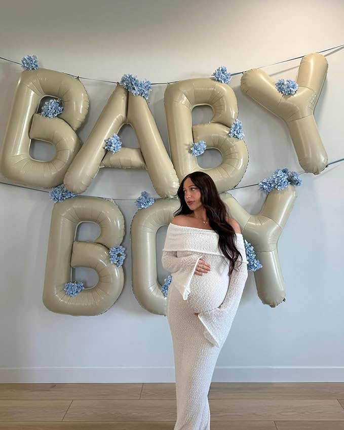Cream A Letter Balloons,40 Inch Letter A Balloon Beige,Helium Custom Letter Balloon for Birthday Anniversary Party Decorations