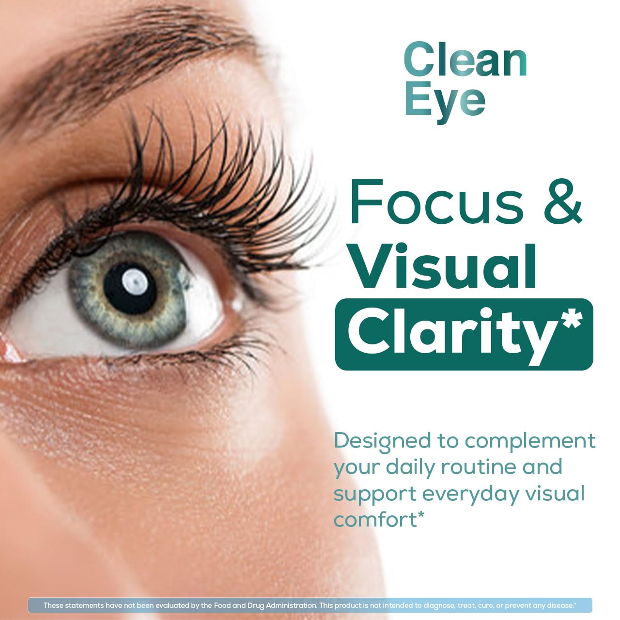 (2 Pack) Clean Eye Capsules - Official CleanEye Pills Advanced Premium Formula Support Maximum Strength, All Natural Ingredients Vitamins for Overall Health & Wellness, 120 Capsules for 2 Months