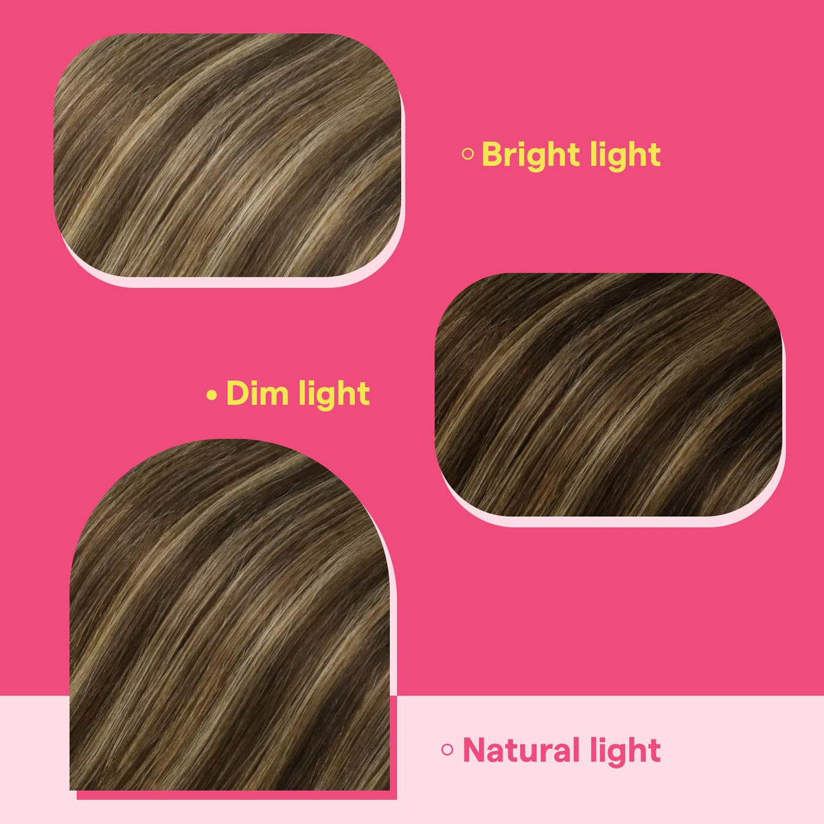 Ve Sunny Hair Tape in Extensions Chocolate Brown Balayage Caramel Blonde