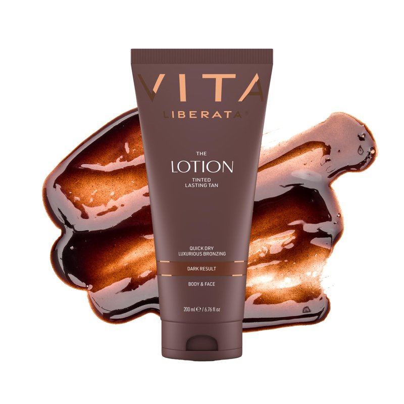 Vita Liberata Fabulous Gradual Tanning Lotion - Dark - Tinted, Natural Looking Tan Designed for Face & Body, Quick Drying Formula, Formulated with Hyaluronic Acid, 6.76 fl oz
