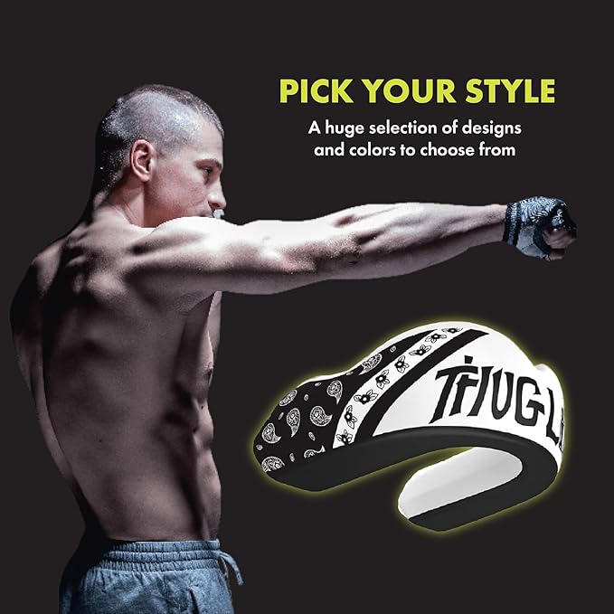 DAMAGE CONTROL Extreme Impact Mouth Guard – Sports Mouthguard for Boxing, MMA, BJJ, Hockey, Rugby, Lacrosse, & More – Mouthpiece for Teeth & Jaw Protection, for Youth & Adults (Women, Thug Life)