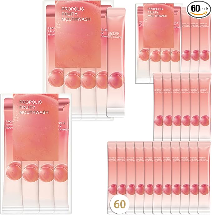 Travel Size Mouthwash,Mini Mouthwash Travel Size Bulk Portable Mouth Wash Set,Individual Small Travel Mouth Wash Packets for Fresh Breath(Pack of 60) A6