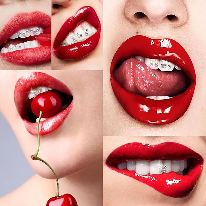 Nelikoo Tooth Gem Kit，Fashionable DIY Smile Jewelry Crystals Tooth Gems Kit for Teeth for Fashion & Parties