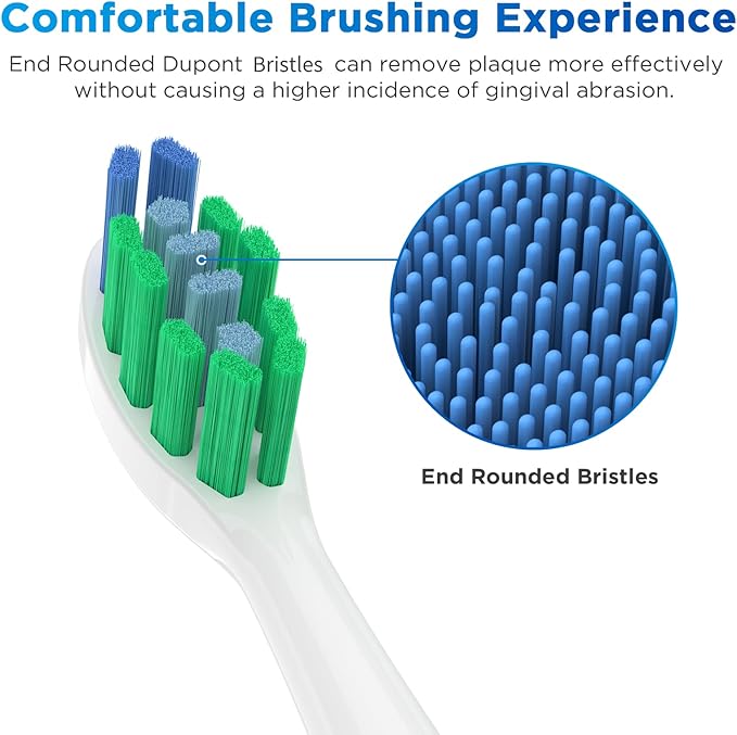 Replacement Brush Heads for Waterpik Sensonic Complete Care Toothbrush, with Covers, Compact, White, 10 Count