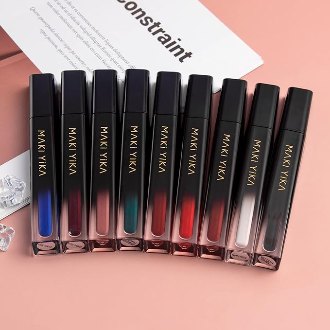 MAKI YIKA Dark Purple Lipstick for Women Color Stay Long Lasting Lipsticks, No Smudge Matte Liquid Lipstick Transferproof Cruelty-Free Lip Color, GOTHIC PLUM