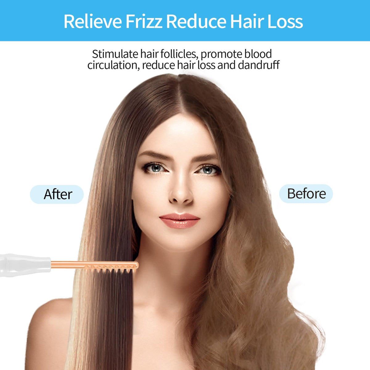 High Frequency Facial Machine-Portable Handheld Skin Therapy Wand High Frequency for Hair with 4 Different Tubes