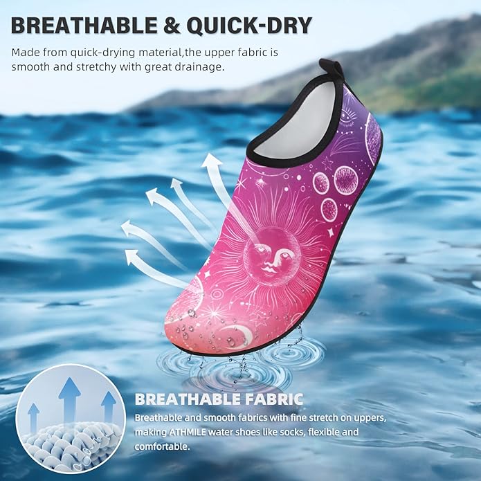 Water Shoes for Women Men Quick-Dry Aqua Socks Swim Beach Barefoot Yoga Exercise Wear Sport Accessories Pool Camping Must Haves Adult Youth Size