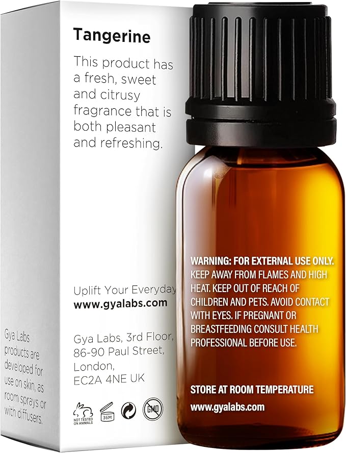 Gya Labs Tangerine Essential Oil - 0.34 Fl Oz - for Hair, Skin, Diffuser, Aromatherapy & DIY Candle Making Scent