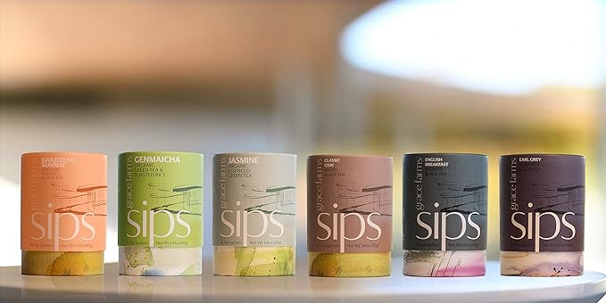 Grace Farms Organic JASMINE Green Tea (16 Pyramid Sachets) | Fragrant and Sweet | Fairtrade and Kosher Certified | Best Green Tea | Gives Back 100% of Profits