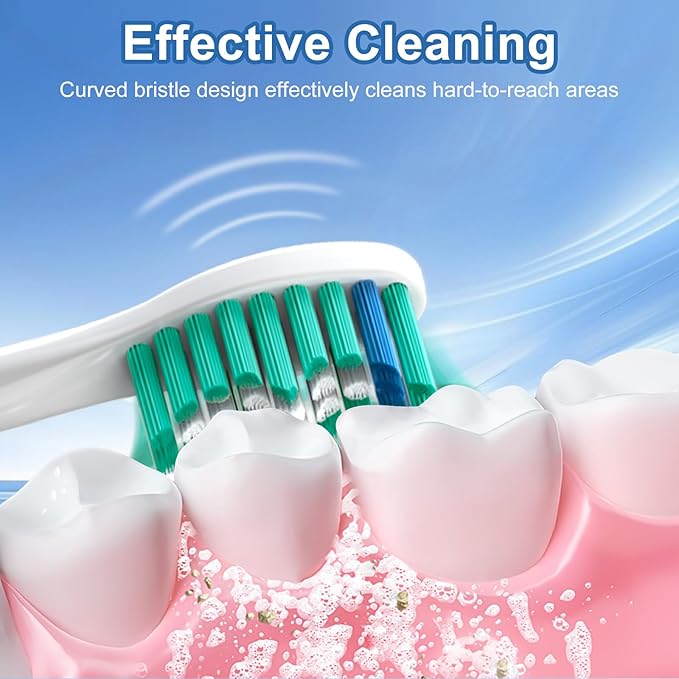Toothbrush-Replacement-Heads for Philips-Sonicare, Replacement-Toothbrush-Heads Compatible with Philip Sonicare Fit for E-Series Essence Xtreme Elite Advance and Cleancare, 6 Pack