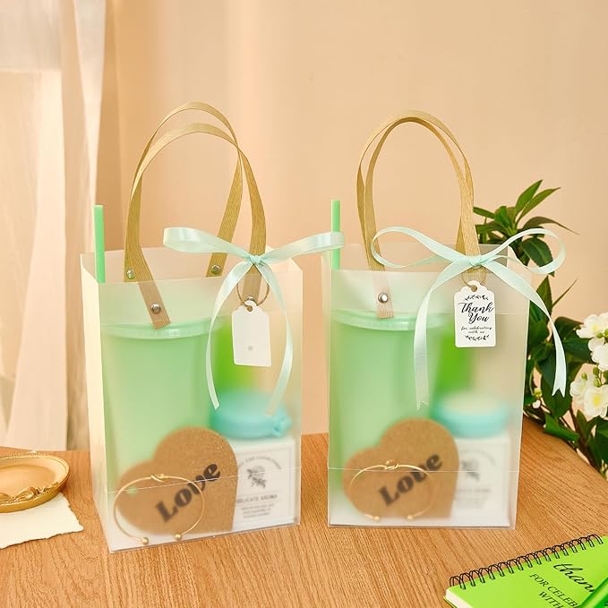 56Pcs Baby Shower Prizes for Game Winners Baby Shower Favors Gifts including Plastic Tumbler Notebook Scented Candles Ballpoint Pen Mirrors with Hair Brushes Bracelet Gift Bag (Green)