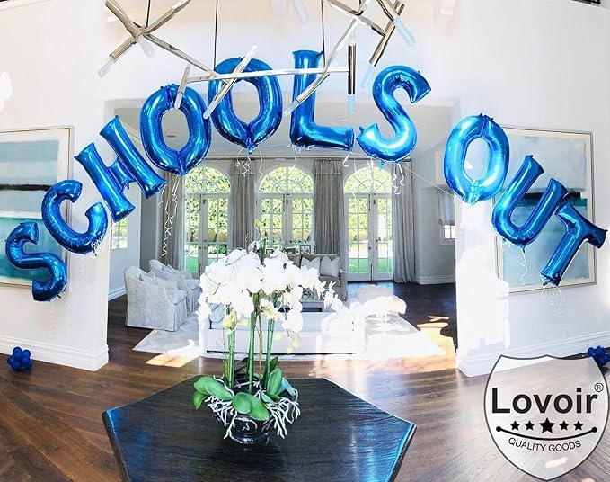 Lovoir 40 Inch Large Blue Letter Q Balloons Big Size Jumbo Mylar Foil Helium Balloon for Birthday Party Celebration Decorations Alphabet Blue Q