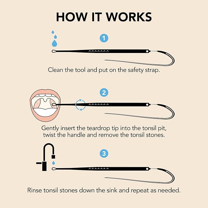 Tonsil Tech Tonsil Stone Remover Tool - Tonsil Stones Removal Kit - Made in USA