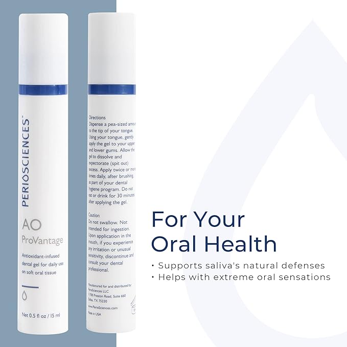 PerioSciences AO ProVantage Dental Gel with Antioxidants – Oral Gum Gel – Oral Care to Maintain Gum Health, 0.5 fl. Oz / 15ml