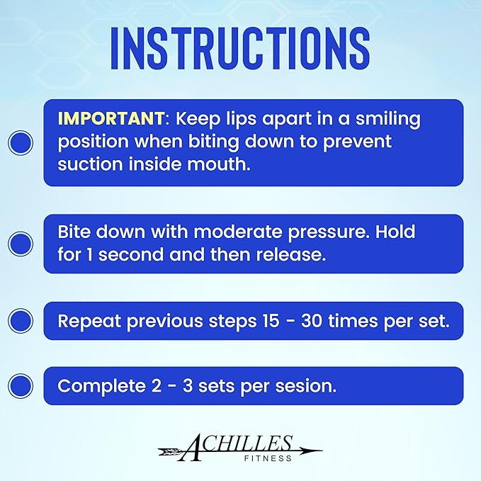 Achilles Fitness Double Chin Reducer Jaw Exerciser – Black, 60LB Advanced Resistance, 1 Piece Jawline Sculptor and Face Slimmer for Women and Men – Ideal for Mewing Practice