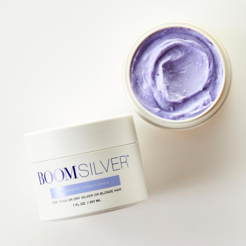 BOOM Silver Intensive Conditioner by Cindy Joseph – Deep Conditioning Treatment for Gray & Silver Hair – Restores Moisture, Softens & Adds Shine Without Build-Up (7 oz)