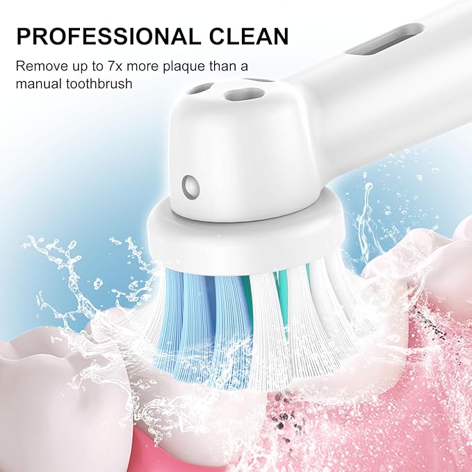 Toothbrush Heads for Oral B, 12 Pack Professional Electric Toothbrush Replacement Heads Medium Soft Dupont Bristles Replacement Toothbrush Heads Precision Clean Brush Heads Refills