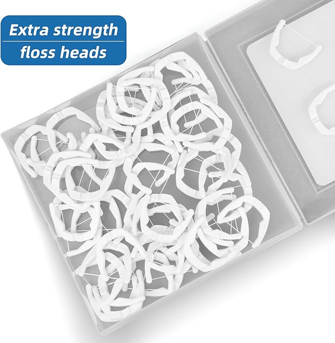 RioRand Ultraclean Access Flosser Refill Heads, Deep Clean Teeth, Protect Teeth and Gums PFAS Free, Compatible with Listerine Ultraclean Access Flosser 60 PCS (Pack of 1)