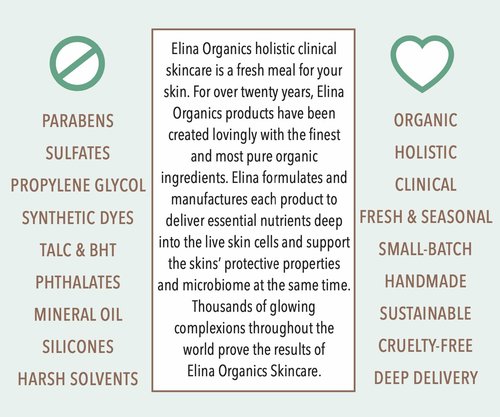 Elina Organics Vitamin C Elixir, 2oz, Hydrates Skin, Reduces Wrinkles, Rebuilds Collagen, Organic Skincare, Unisex