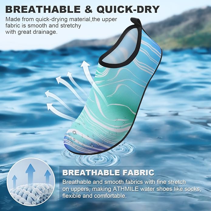 Water Shoes for Women Men Quick-Dry Aqua Socks Swim Beach Barefoot Yoga Exercise Wear Sport Accessories Pool Camping Must Haves Adult Youth Size