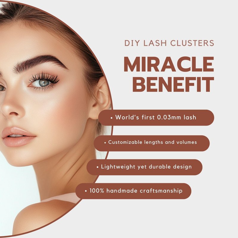PARK SEONG HEE MIRACLE LASH DIY False Eyelashes, Lash Clusters, Lengthening Wisps 9mm-16mm Contact Lens Friendly, Easy to Apply, Reusable Strip Lashes (E5-280, 12mm) Thickness 0.03mm Lash Clusters