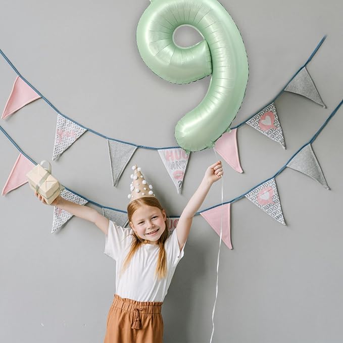 40 Inch Olive Green Large Number Balloons 0-9, Number 9 Balloons Foil Mylar Big Number Balloons, Helium Number Balloons Decorations For Birthday, Anniversary Events, Wedding Party