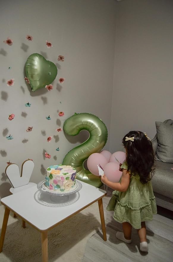 40 Inch Green Number Balloon 0 Olive Green Foil Balloon Sage Green 0 Balloons Mylar Helium Balloon for Birthday Party Decorations Girls Boys Baby Shower Wedding Anniversary Decoration (Number 0)