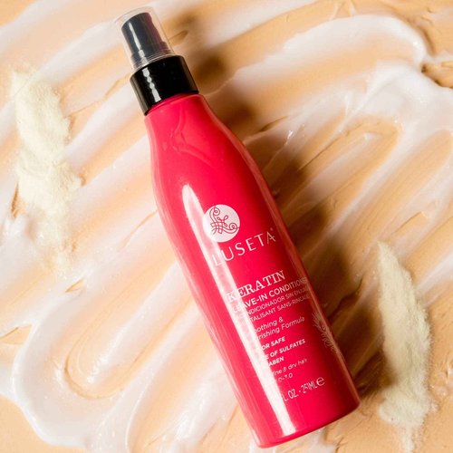 Luseta Keratin Shampoo & Conditioner set(16.9 oz), Keratin Leave in Conditioner(8.5 oz) and Keratin Hair Mask(16.9oz) Bundle