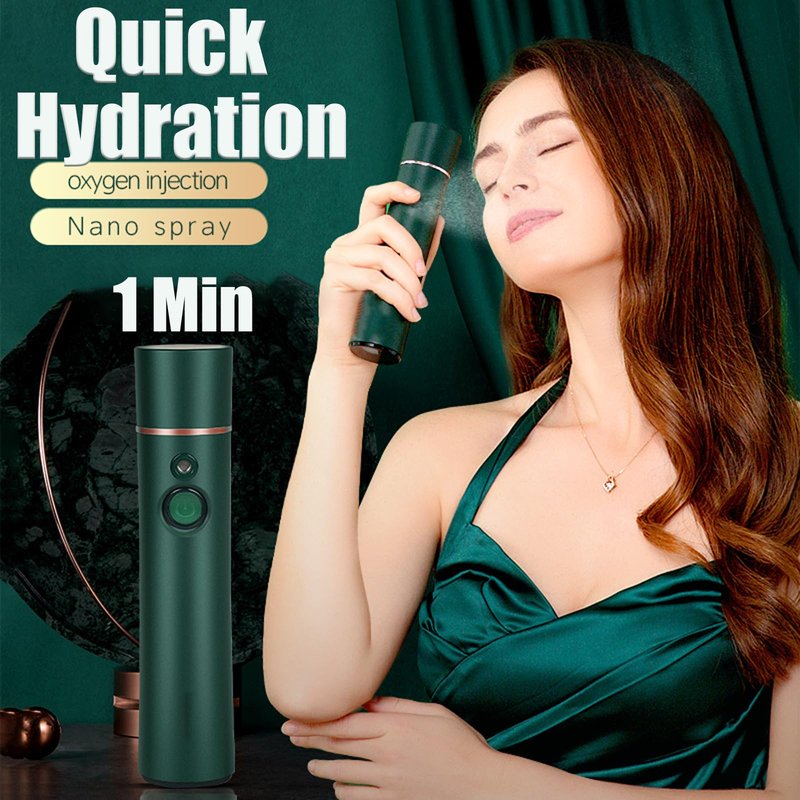 Elitzia Oxygen Facial Machine Oxygen Injection Skin Care Spa Nano Facial Mister Hydration Anti Aging Nourishing Handheld Atomizer Face Care Improve Absorption Portable Mist Sprayer Women 1PCS ETKD88SA