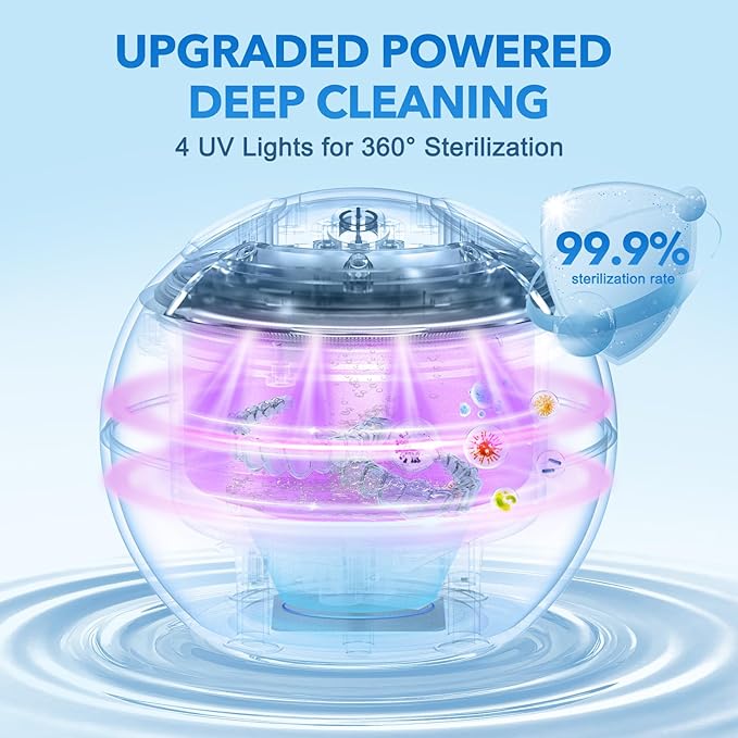 Dental Ultrasonic Retainer Cleaner - 48kHz Dental Cleaning Pod for Denture, Braces, Mouth Guard, Toothbrush Heads, Jewelry, 4 Modes Retainer Cleaner Machine with Digital Timer & 200ML,White