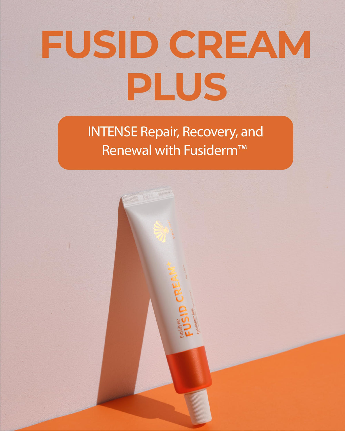 FUSIDYNE Fusid Cream Plus (1.58oz) - Moisturizer Face Cream for Daily Hydration, Even Skin Tone. Korean Moisturizer for Face with Fusiderm, Peptides, Vitamin C.