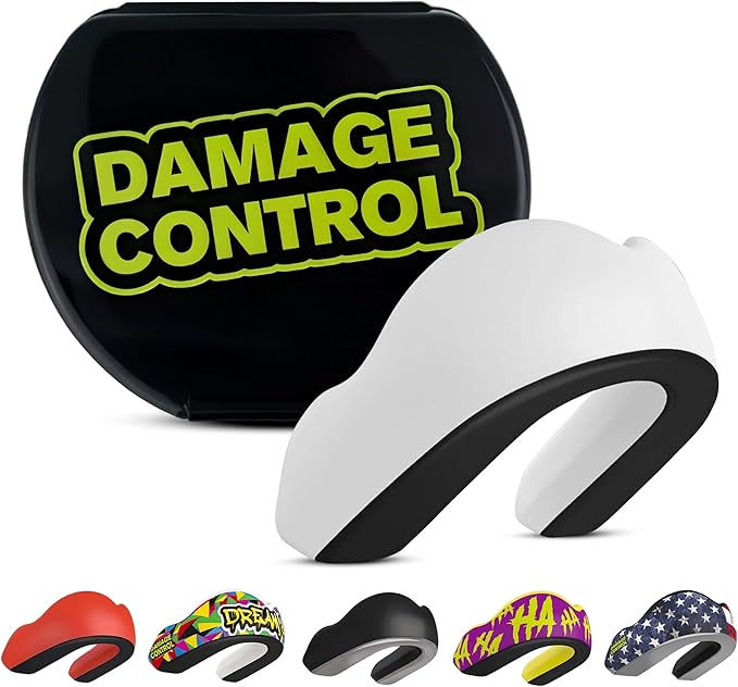 DAMAGE CONTROL Extreme Impact Mouth Guard – Sports Mouthguard for Boxing, MMA, BJJ, Hockey, Rugby, Lacrosse, & More – Mouthpiece for Teeth & Jaw Protection, for Youth & Adults