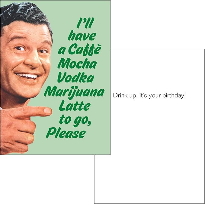 Funny Stoner Birthday Card Assortment (5x7) 4 Card Set by Smart Alex (Weed Gift Designs)
